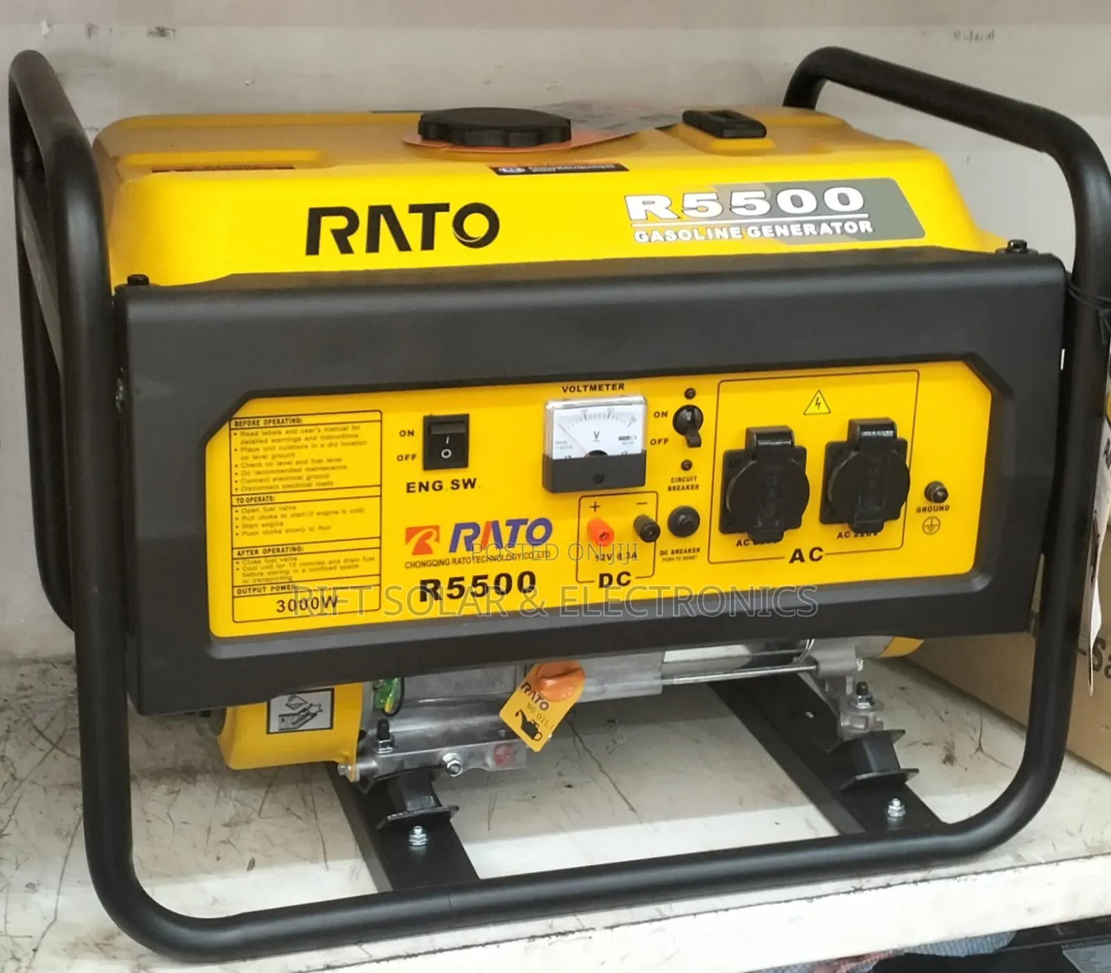 3kva Rato Petrol Engine 4 Stroke Generator Rope Start