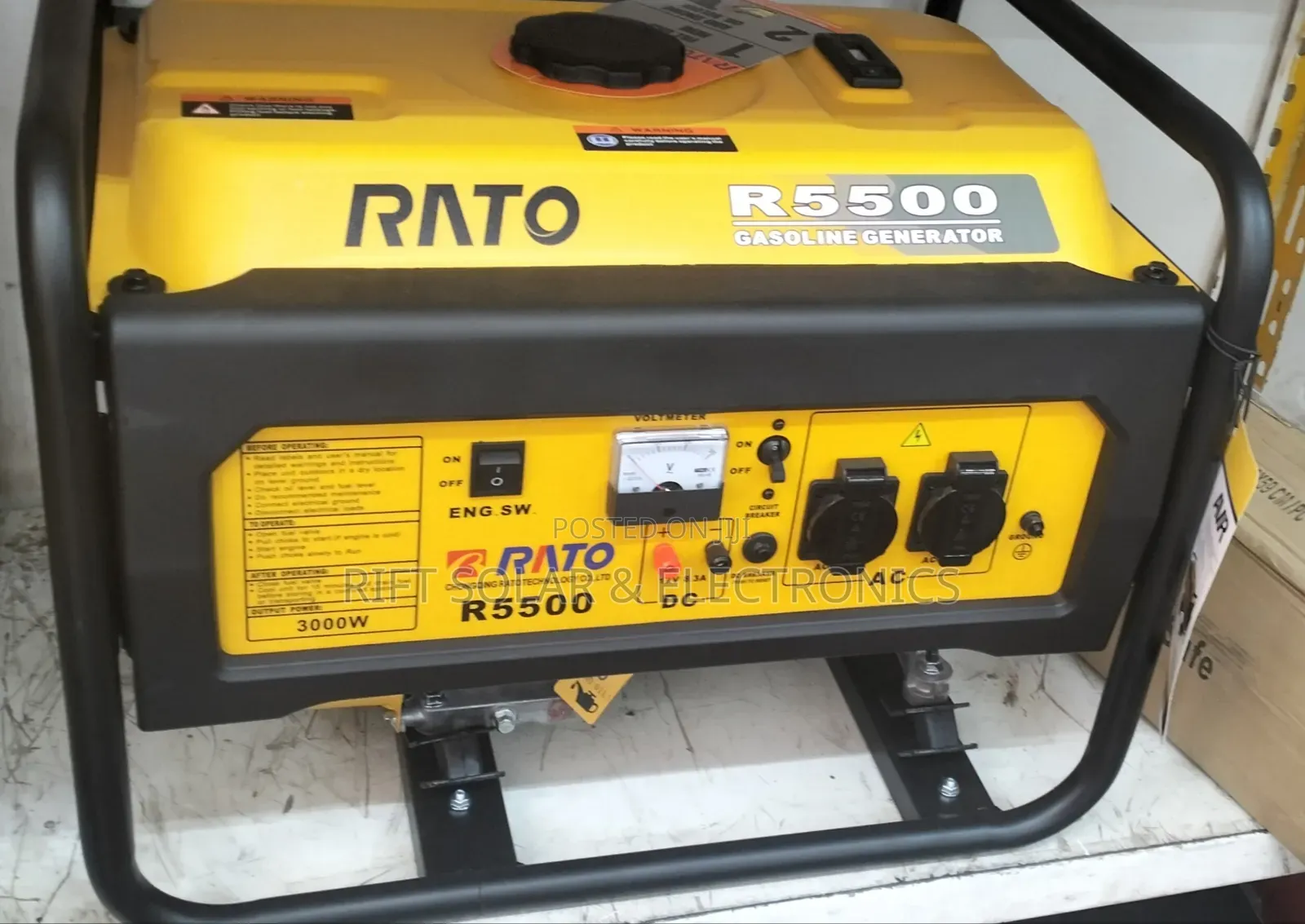 3kva Rato Petrol Engine 4 Stroke Generator Rope Start