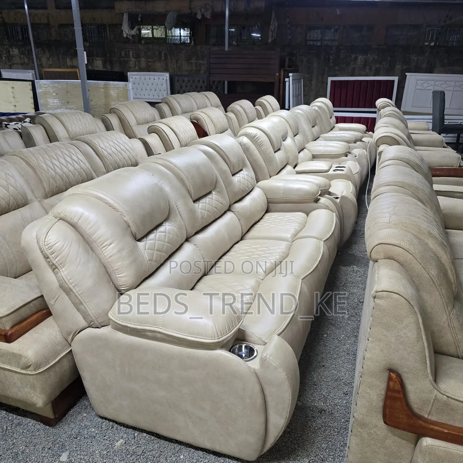 Semi Recliner Sofa 3,2,11 Classy Design