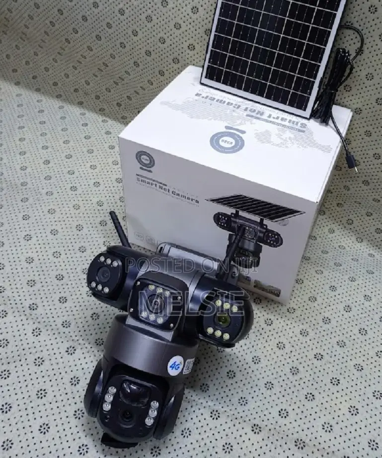 Dual Lens Solar-Powered Camera Dual Len 4g CCTV Camera