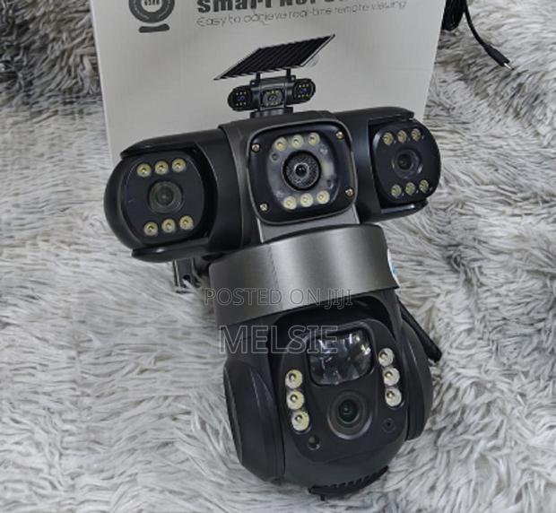 Pan, Tilt Zoom (Ptz) Triple Lens 4g Solar PTZ Camera