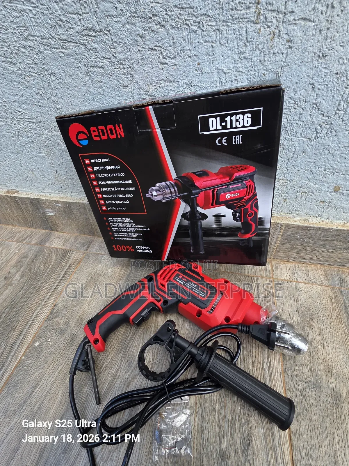 Highly Recommend Edon Impact Drill With Hammer