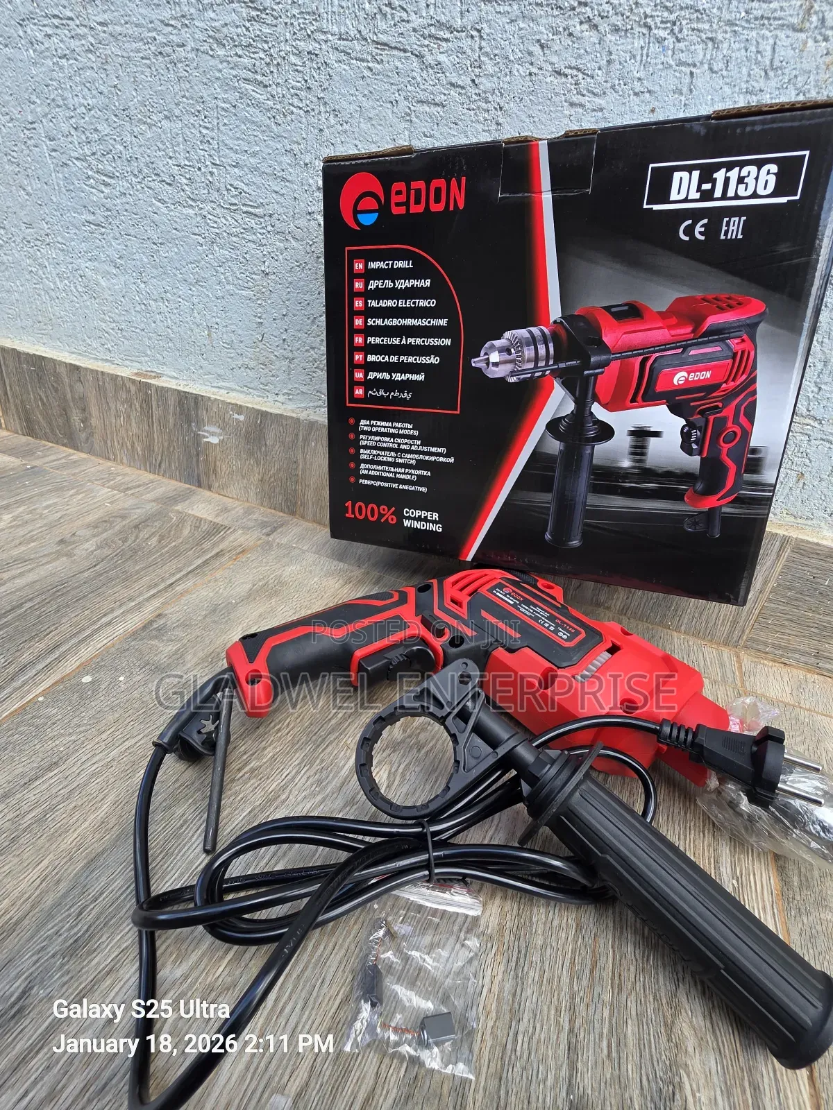 Highly Recommend Edon Impact Drill With Hammer