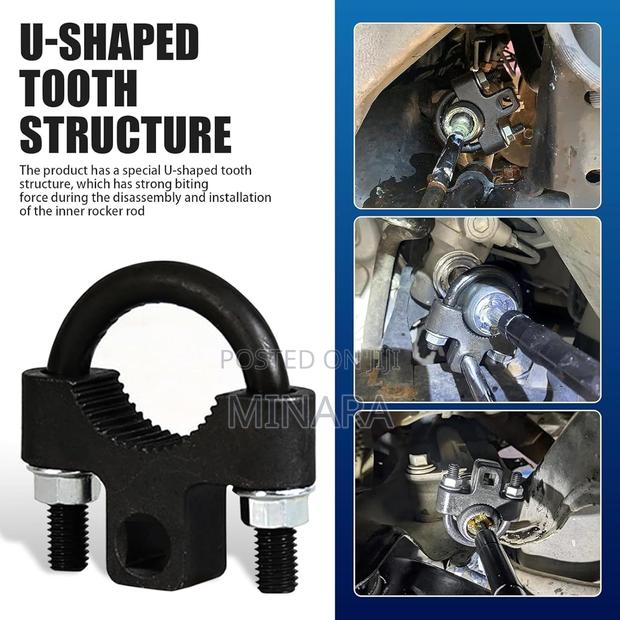 Inner Tie Rod Removal Tool, 3/8” Inch Universal Low Profile, 30-42mm - thumbnail 3