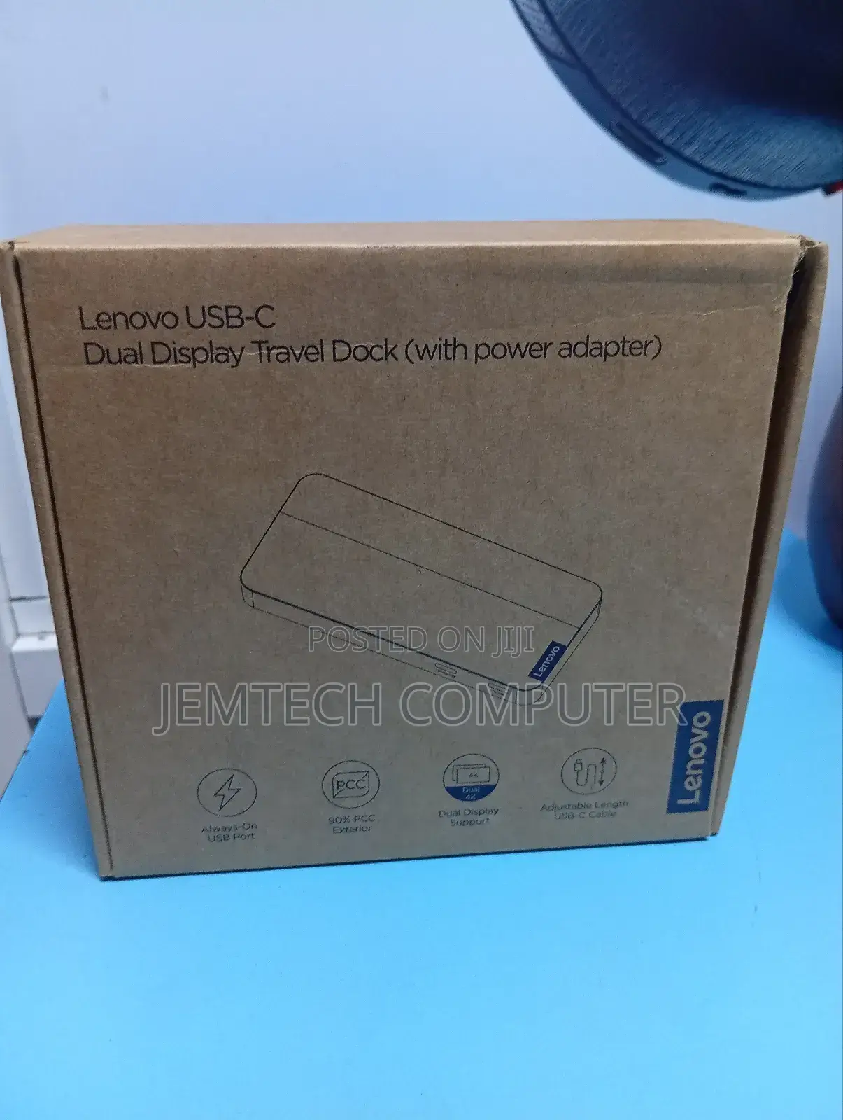 Lenovo Usb-C Dual Display Travel Dock With 100w Adapter_uk 40b90100uk