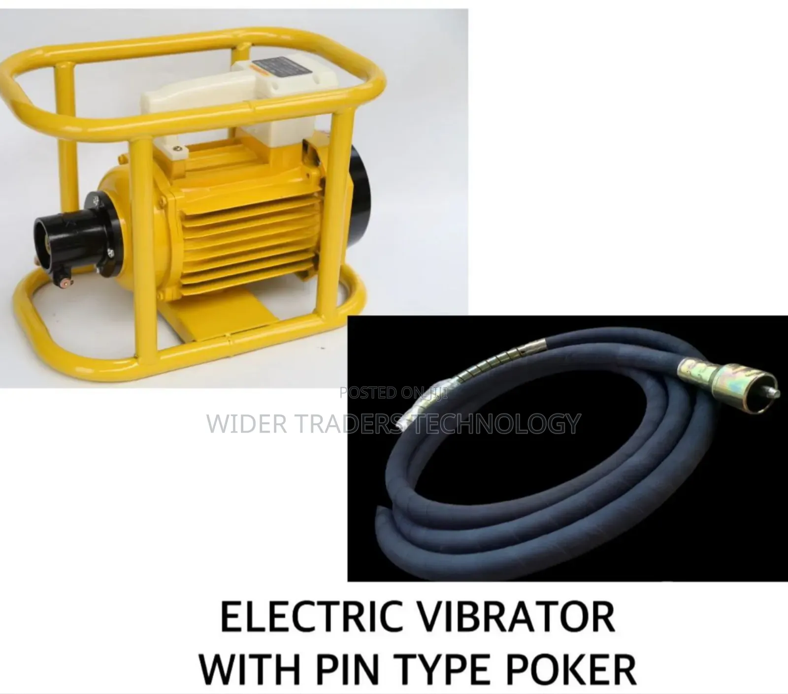 Electric Concrete Vibrator With a Pin-Type Poker, a Construction Tool