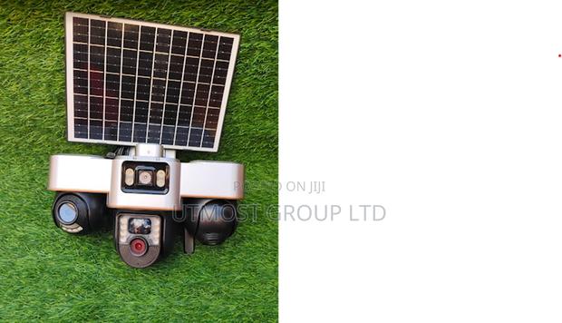 V380 Smart 3-Lens Solar Security Camera - main view