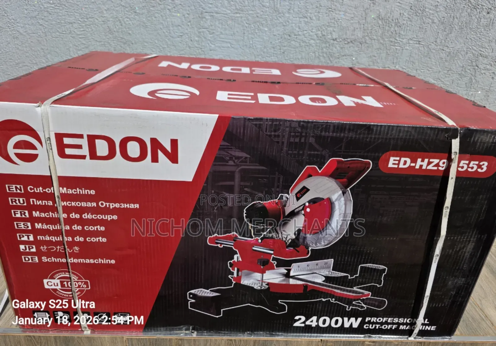 Edon 2400w Sliding Miter Saw/Sliding Mitre Saw