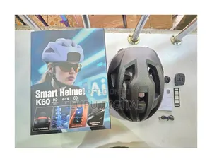 K60 Smart Ai Bike Helmet (With In-built Speakers Bluetooth+ Controller