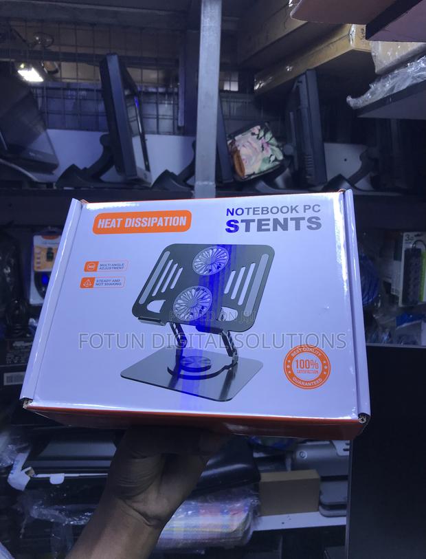 Collapsible Aluminum Laptop Cooling Stand-Dual Fans,Foldable Portable