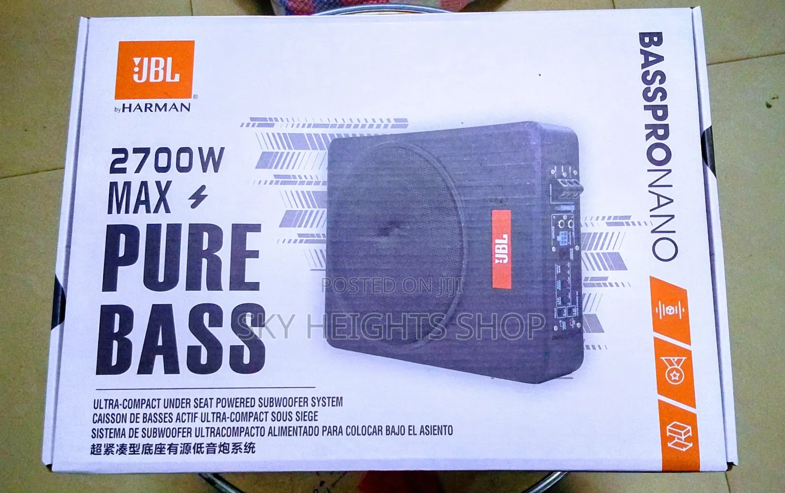 Powerful Car JBL Underseat Active Subwoofer With Best Pure Bass Sound
