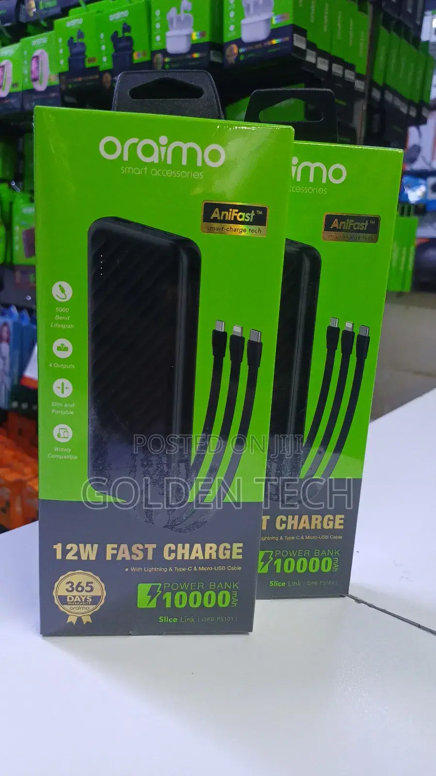 Oraimo Slice Link 10000mah 12w Power Bank