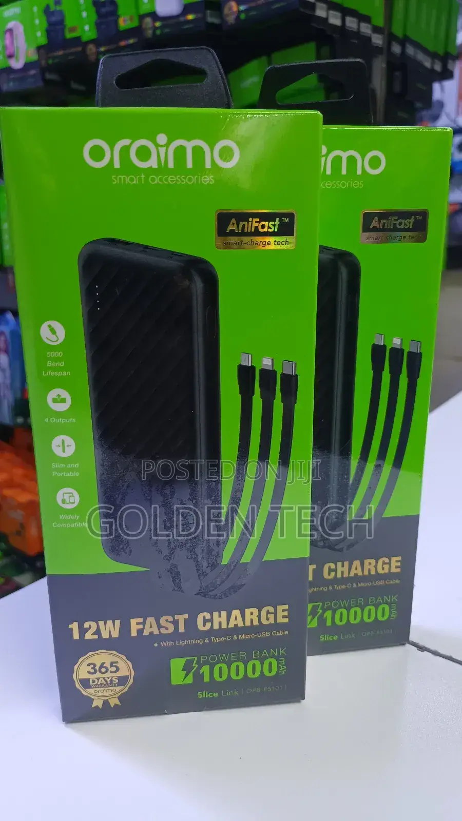 Oraimo Slice Link 10000mah 12w Power Bank