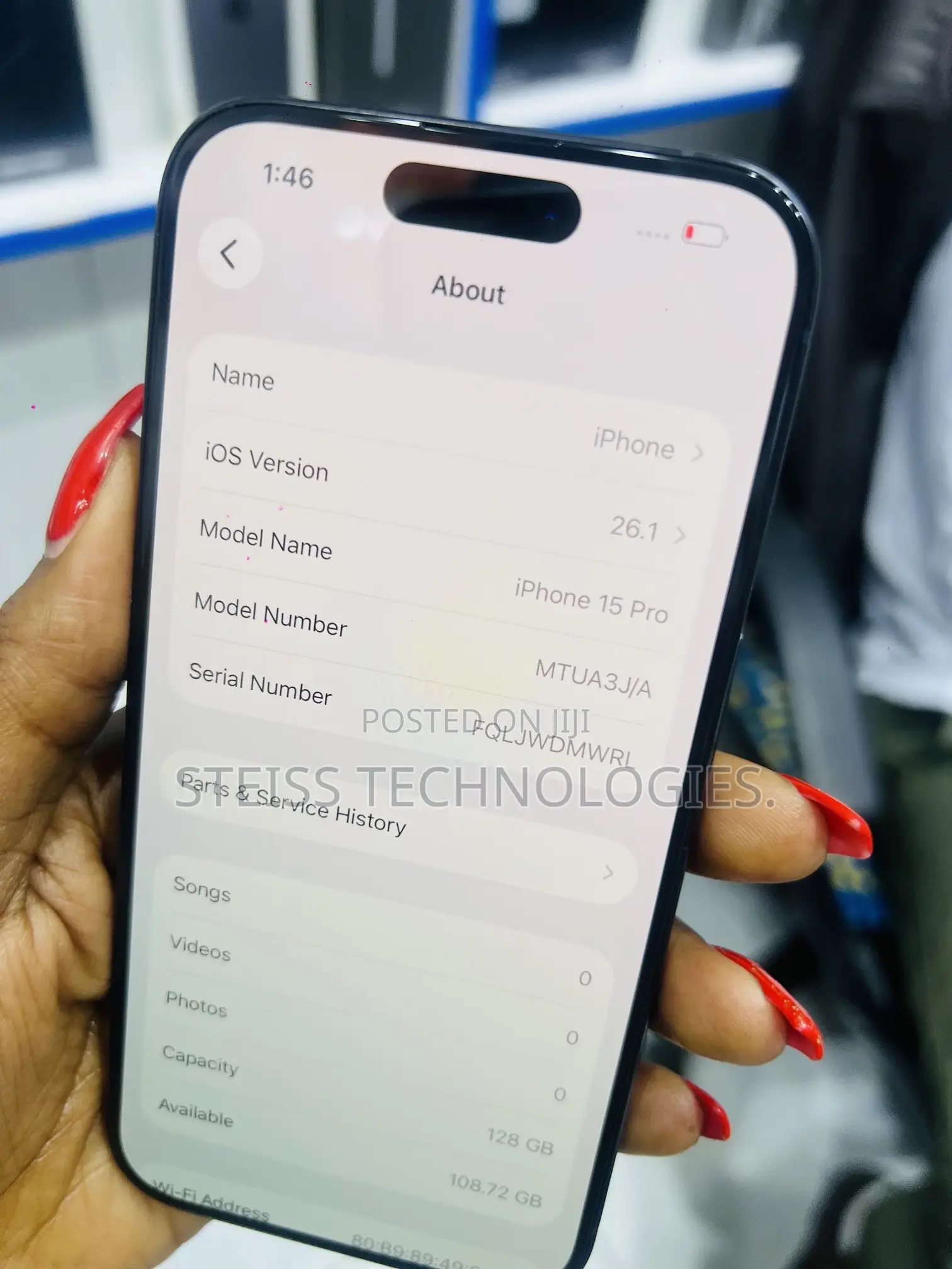 New Apple iPhone 15 Pro 256 GB Black
