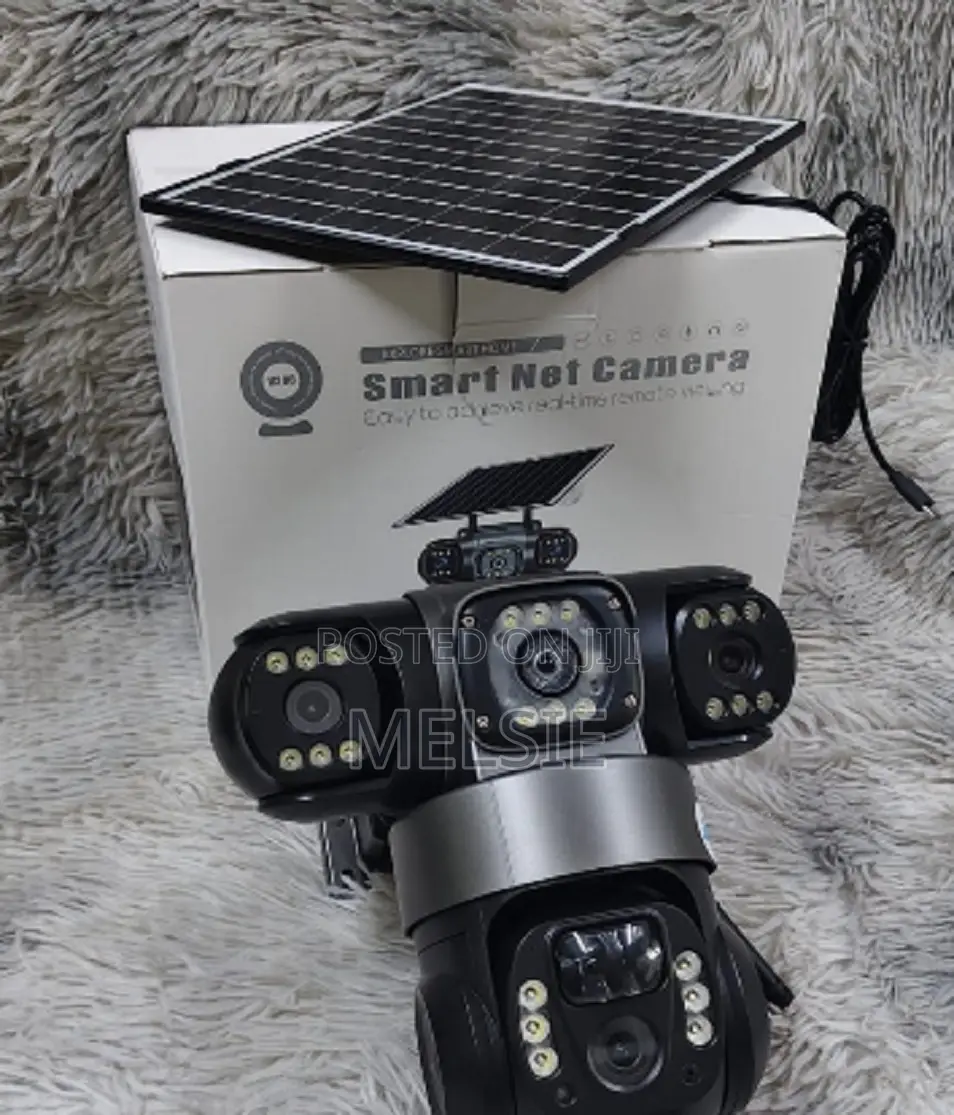 Reliable Outdoor V380 Triple-Lens Solar-Powered PTZ Camera