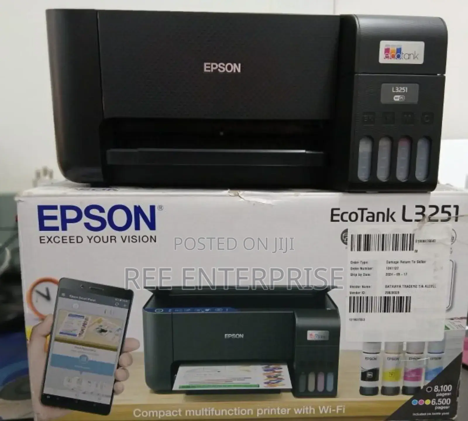 🔥🔥Epson Ecotank L3251 A4 Wifi Wireless All In One Ink Tank Printer