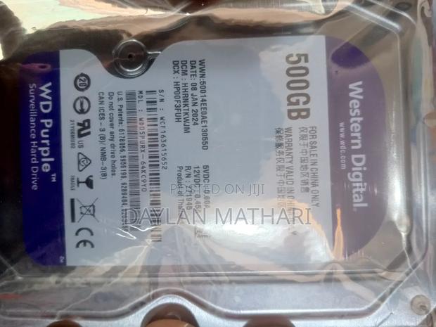 500gb Hard Disc Wd for CCTV Camera Surveillance