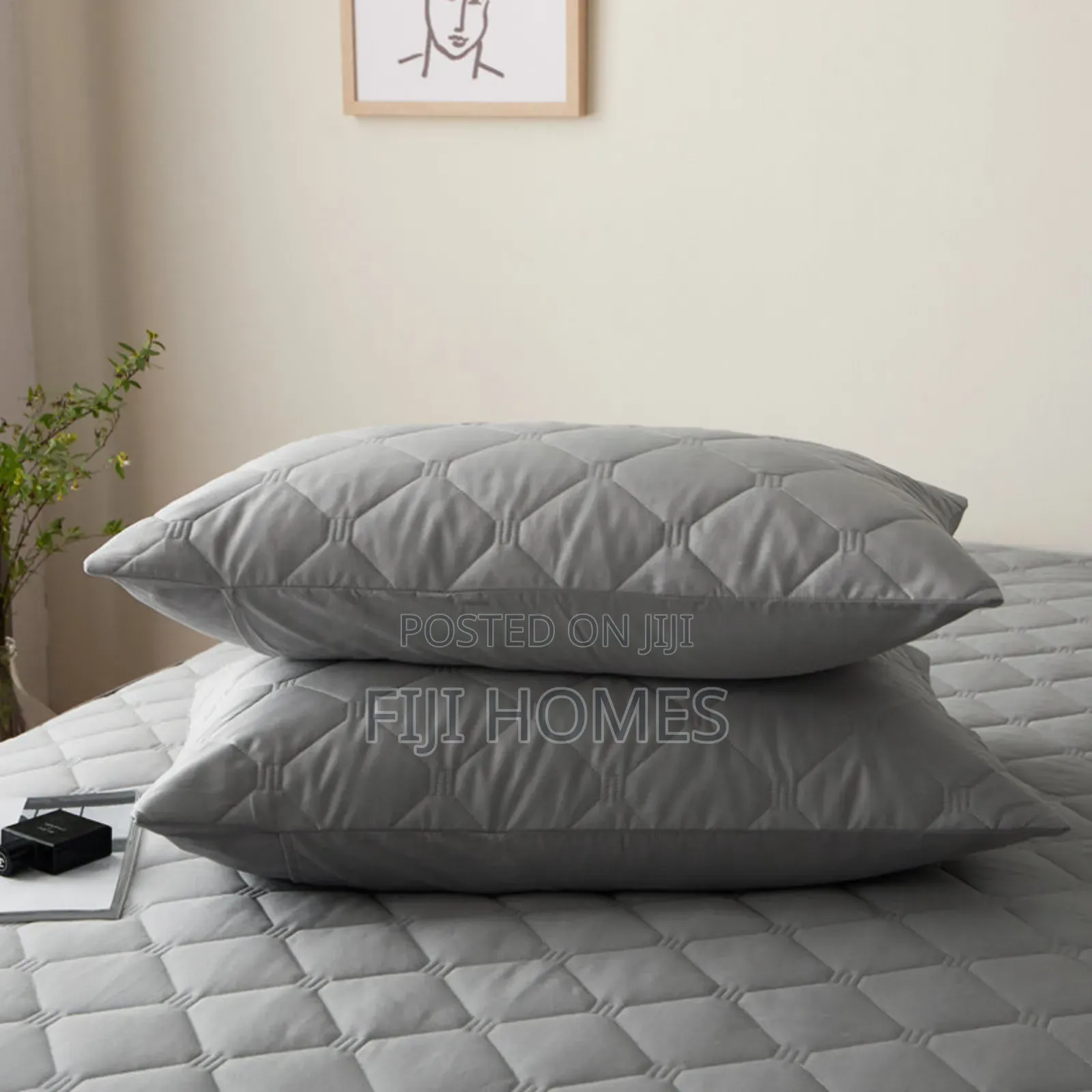 Waterproof Pillow Protector – Grey - Standard Size