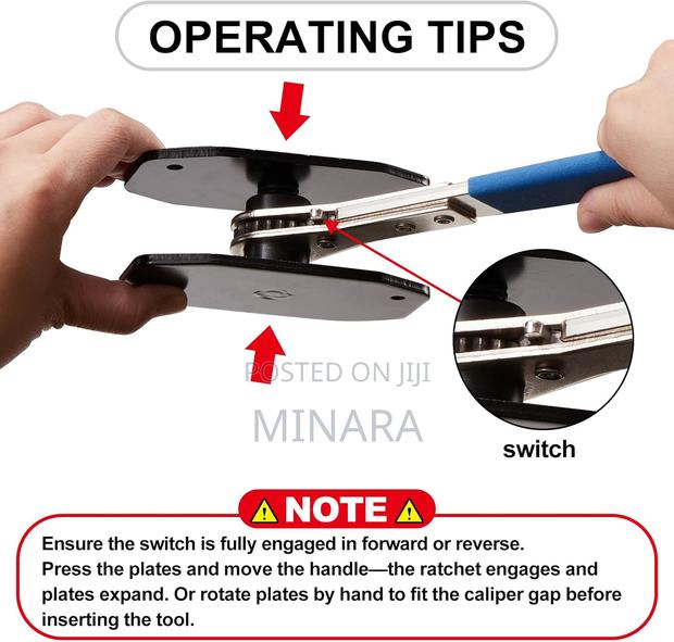 Ratcheting Brake Caliper Tool, Piston Spreader / Press, - thumbnail 3