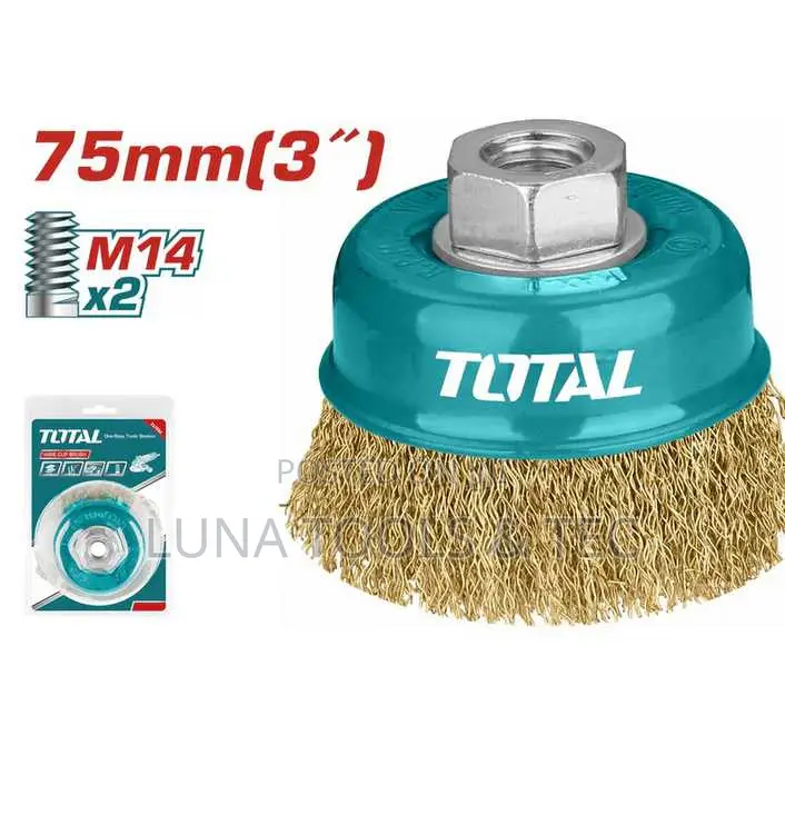 Total Tac31031 Wire Cup Brush
Dia: 75mm, 3"