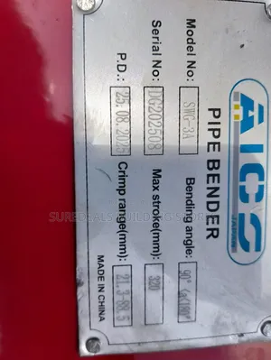 Aic0 Japan Swg-3a Hydraulic Pipe Bender.