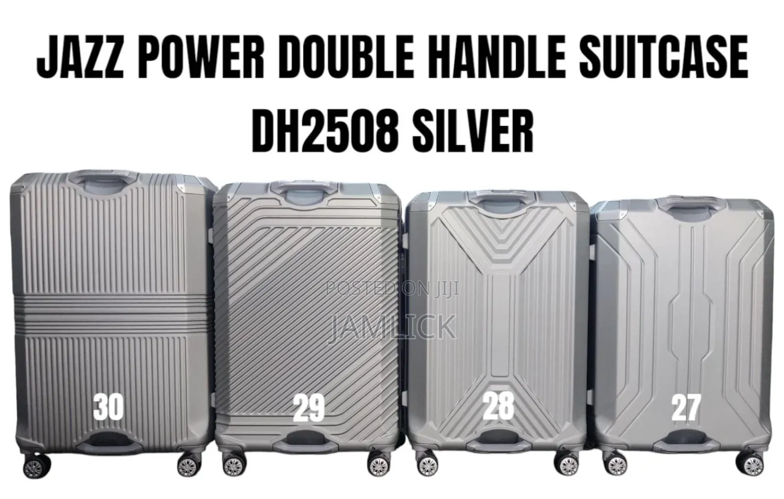 3pcs Set Jazz Power Double Handle Fiber Suitcase