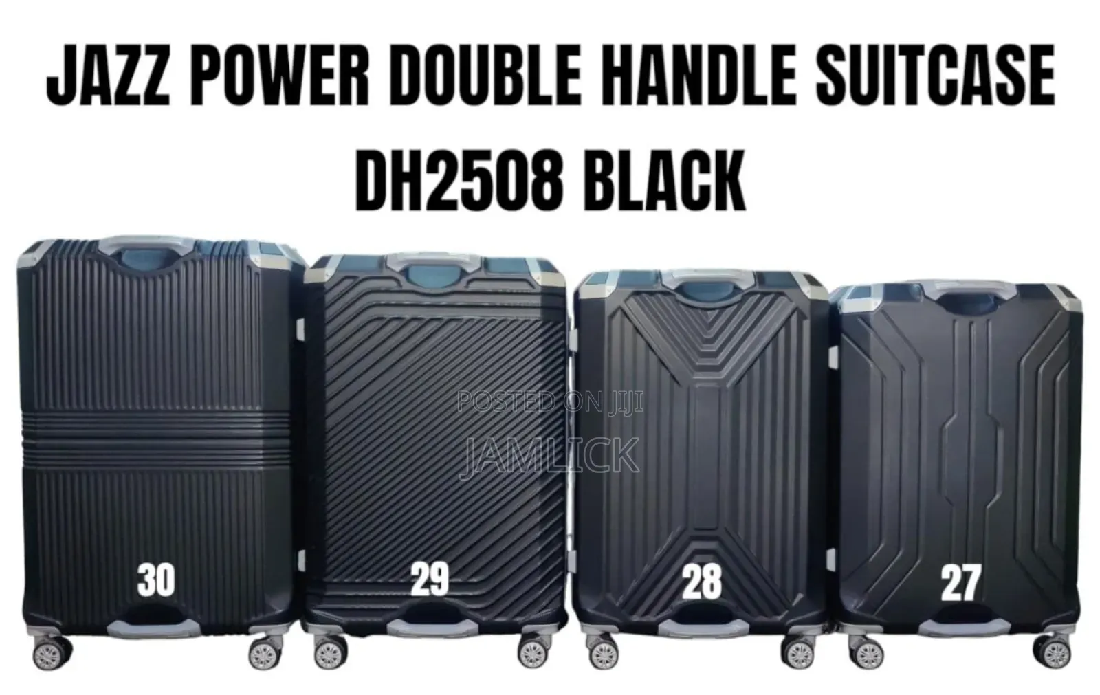 3pcs Set Jazz Power Double Handle Fiber Suitcase