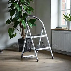 Foldable Compact Design Aluminum 2 Step Ladder Stepladder