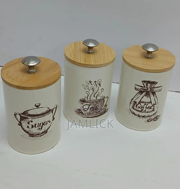 Airtight Sugar, Tea Coffee Canisters - Bz - main view