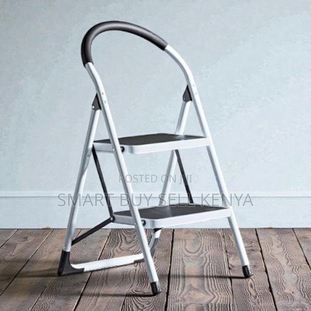 Aluminum Non-Slip Ribbed Steps 2 Step Ladder Stepladder