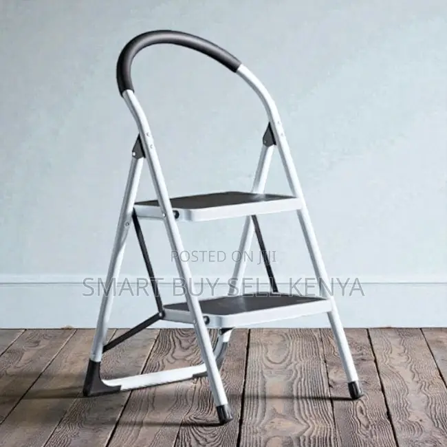 Aluminum Non-Slip Ribbed Steps 2 Step Ladder Stepladder