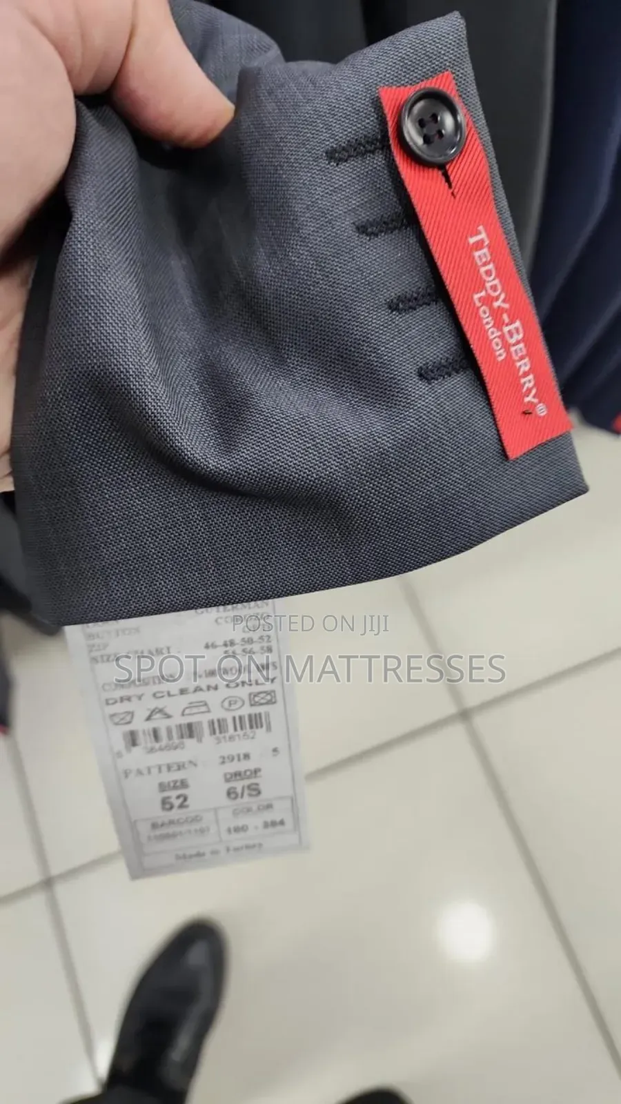 Official Teddy Berry Suits For Men 100% Wool + Free Tie Free Delivery