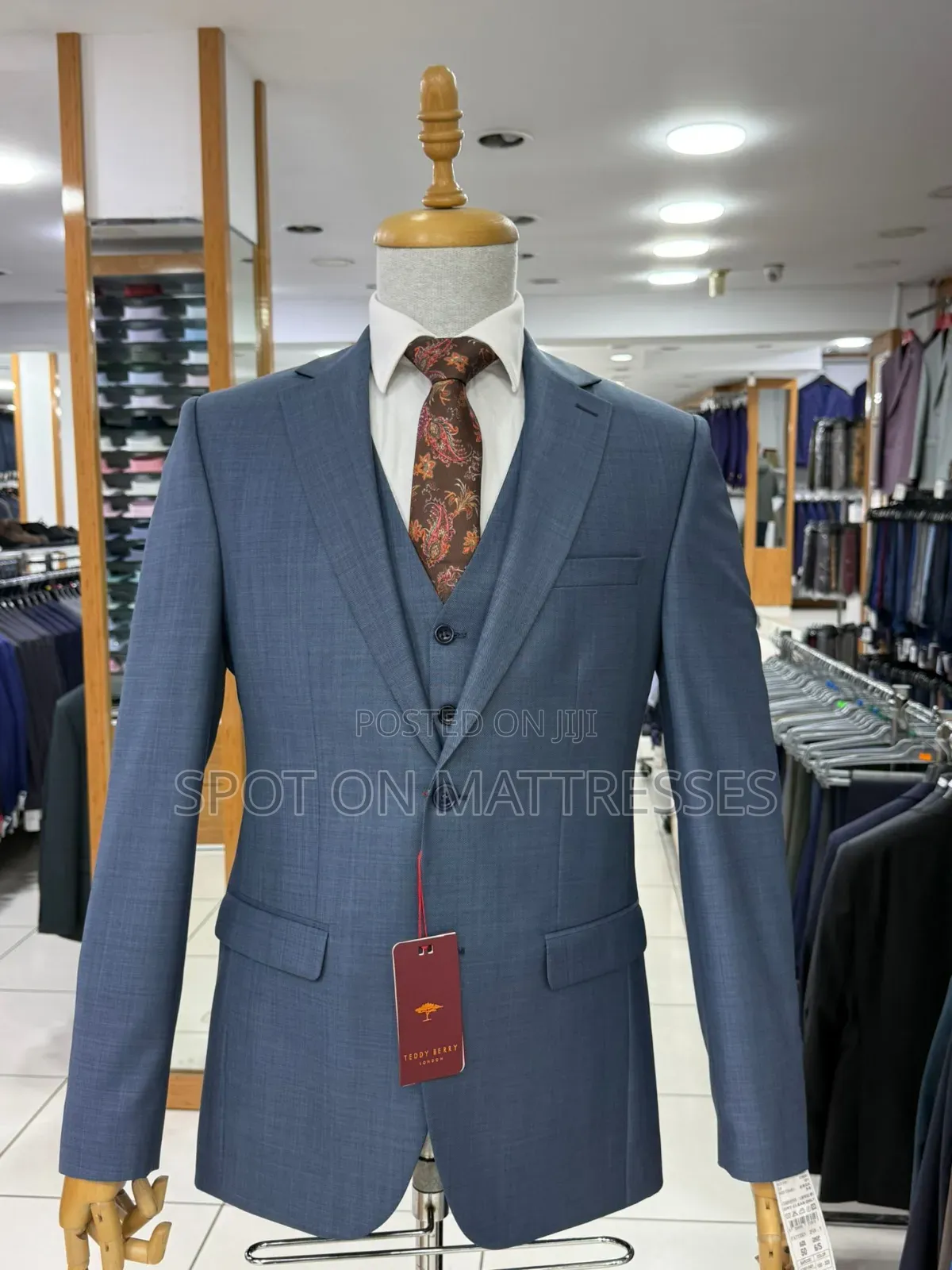 Official Teddy Berry Suits For Men 100% Wool + Free Tie Free Delivery