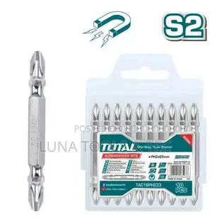 Total Screwdriver Bitsph2, 65mm,10pcs/Set Double End Bits