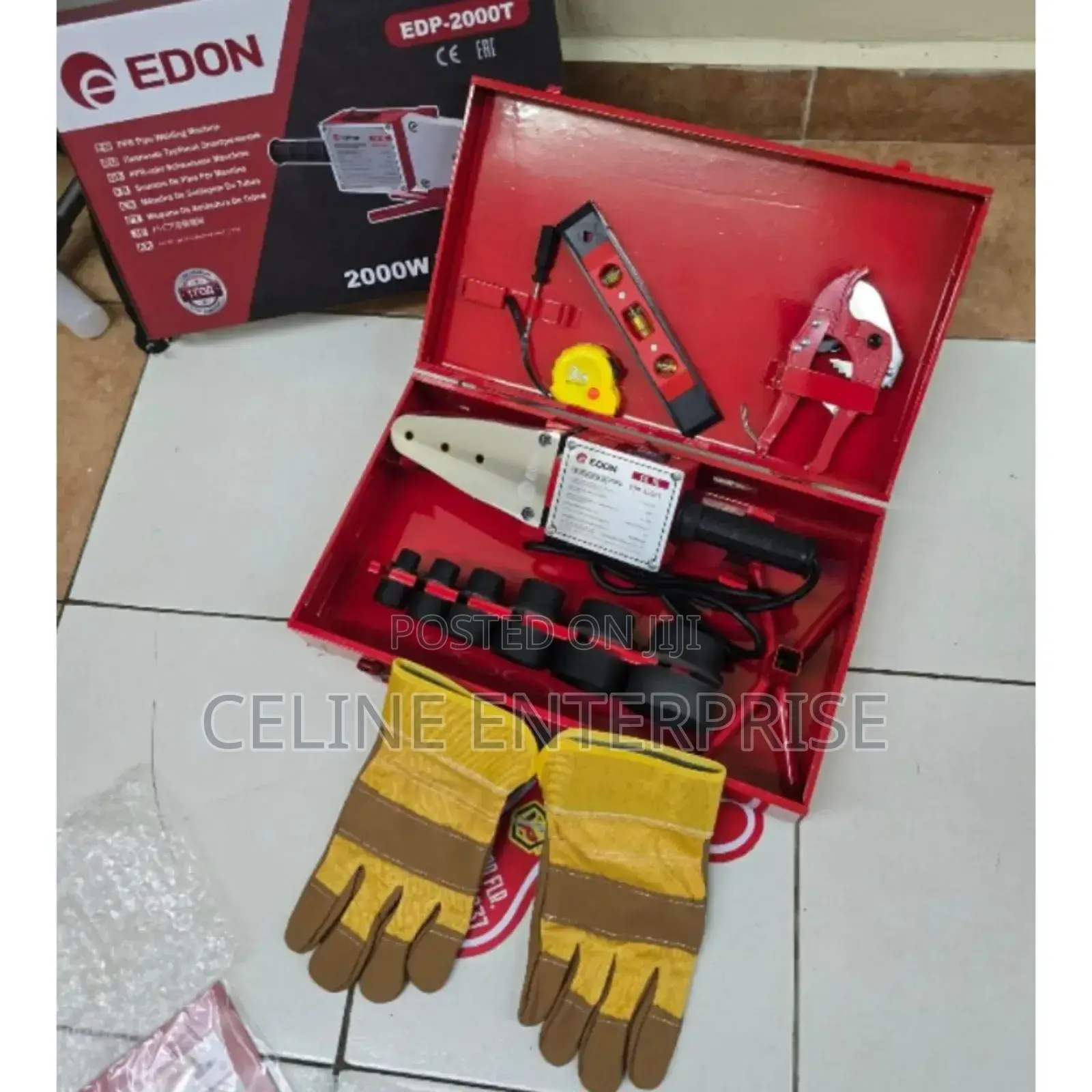 Edon PPR 2000w
Range (20-63)
Spirit Level.
Tape.Measure 
Gloves 
 at 4000