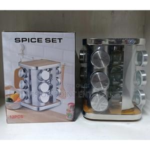 12 Jar Spice Carousel Bamboo - thumbnail 2