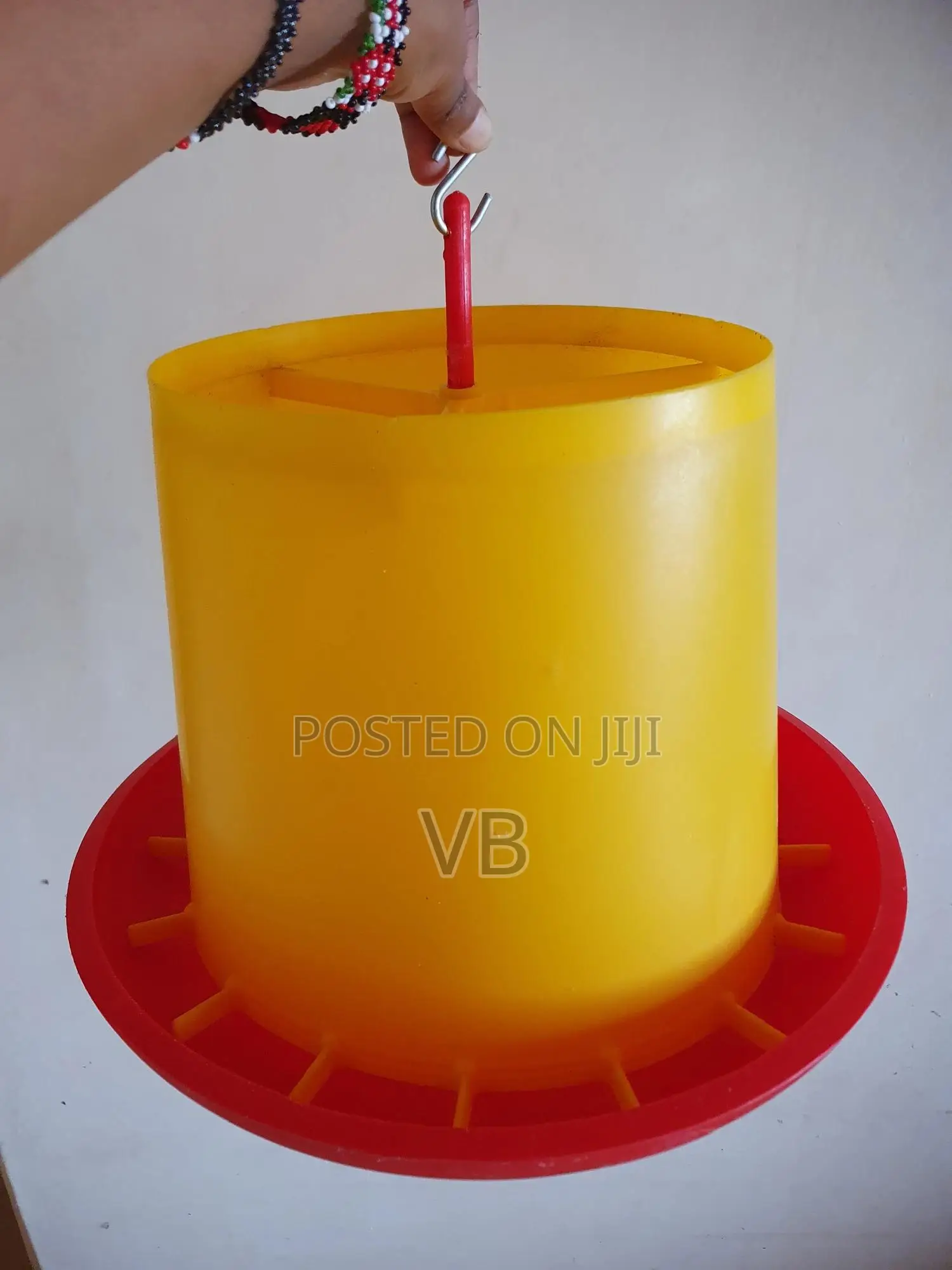 7 KGS Durable Plastic Yellow Chicken Feeders