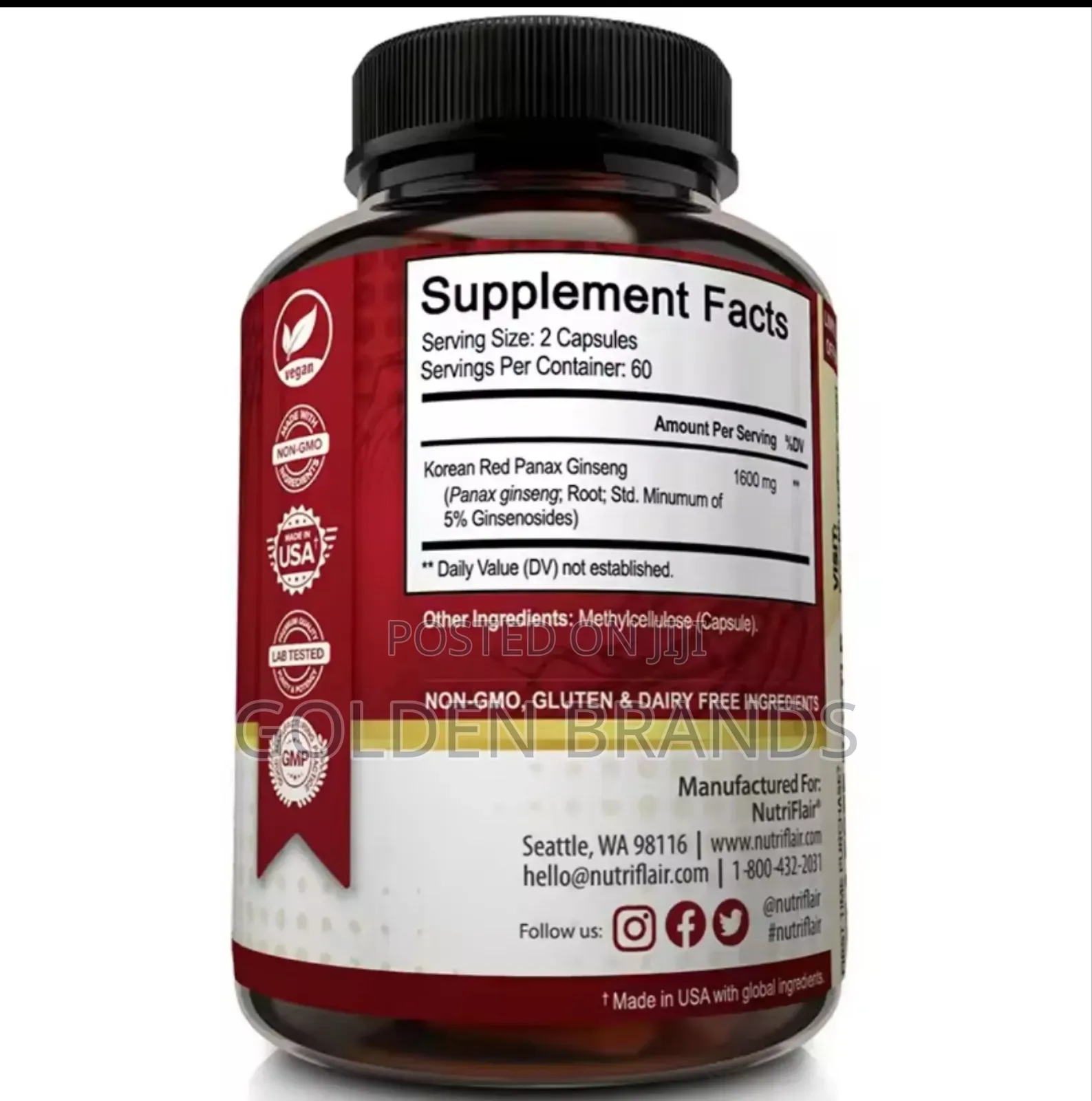 Pure Red Ginseng: Natural Energy, Focus Endurance Booster
