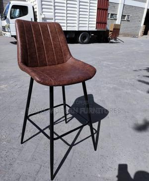 Stylish Brown Tufted Bar Stool - thumbnail 2