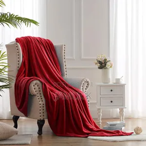 Plain Coral Fleece Throw Blanket –Tr