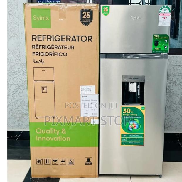 Syinix 210l Double Door Fridge With Water Dispenser – 3★, Low Noise