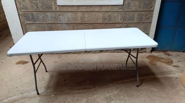 Versatile White Folding Table - main view