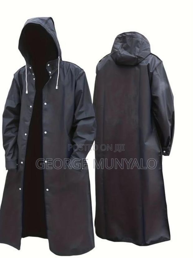 Pocket Ready Black Raincoat
