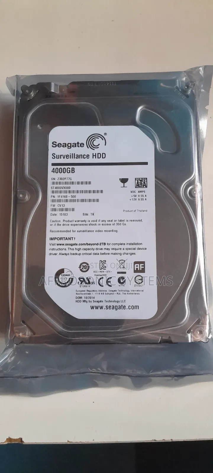 4 Terabyte Surveillance Hard Disk