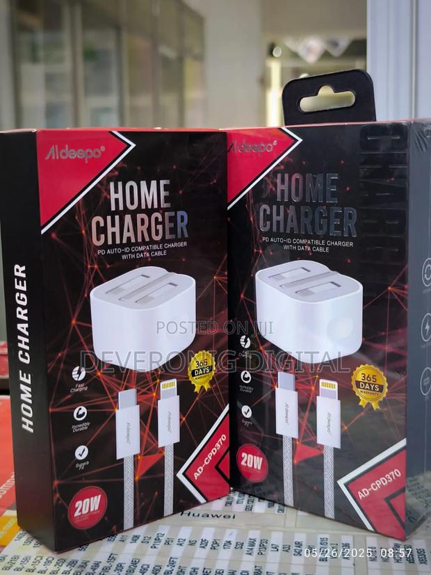 *20w Aldeepo C-Iphone Complete Fast Charger Ad-Cpd370 - thumbnail 2