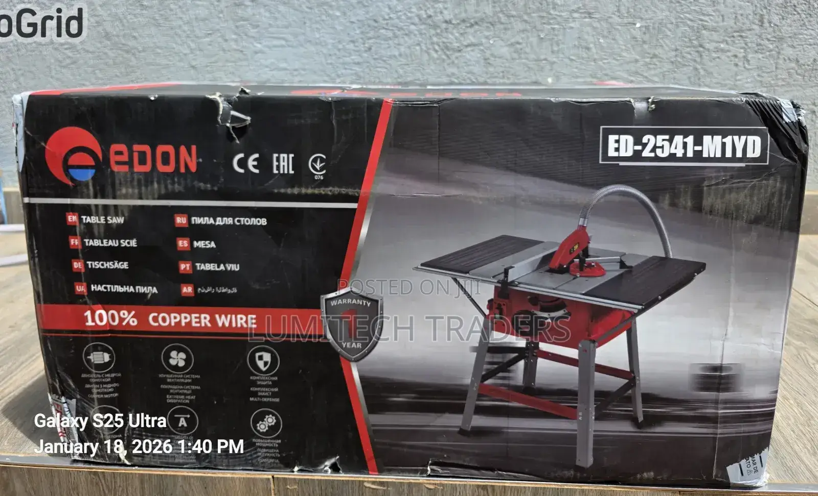 Edon 254mm 1800watts Table Saw