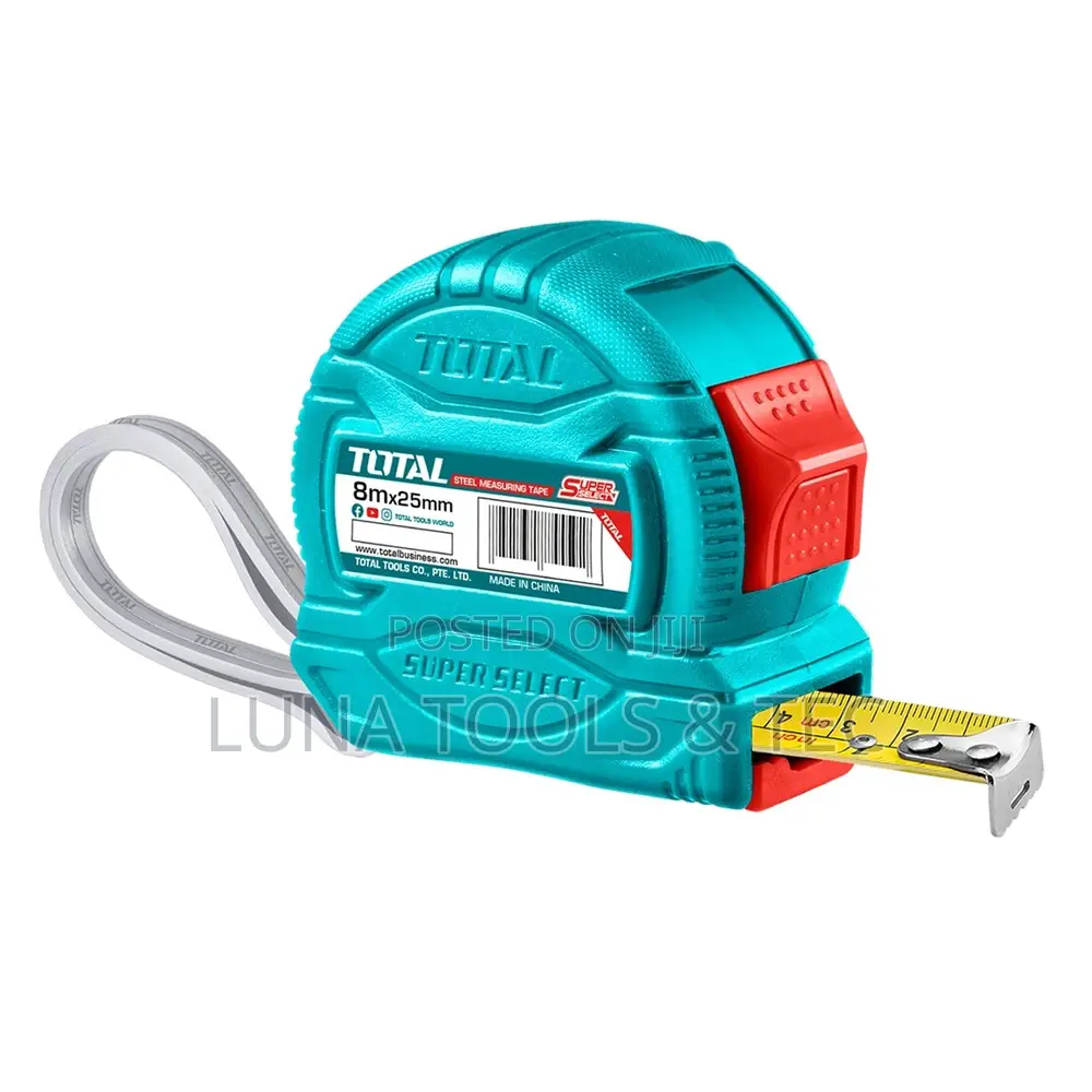 Total Tmt34825 Steel Measuring Tape
Length Width:8mx25mm