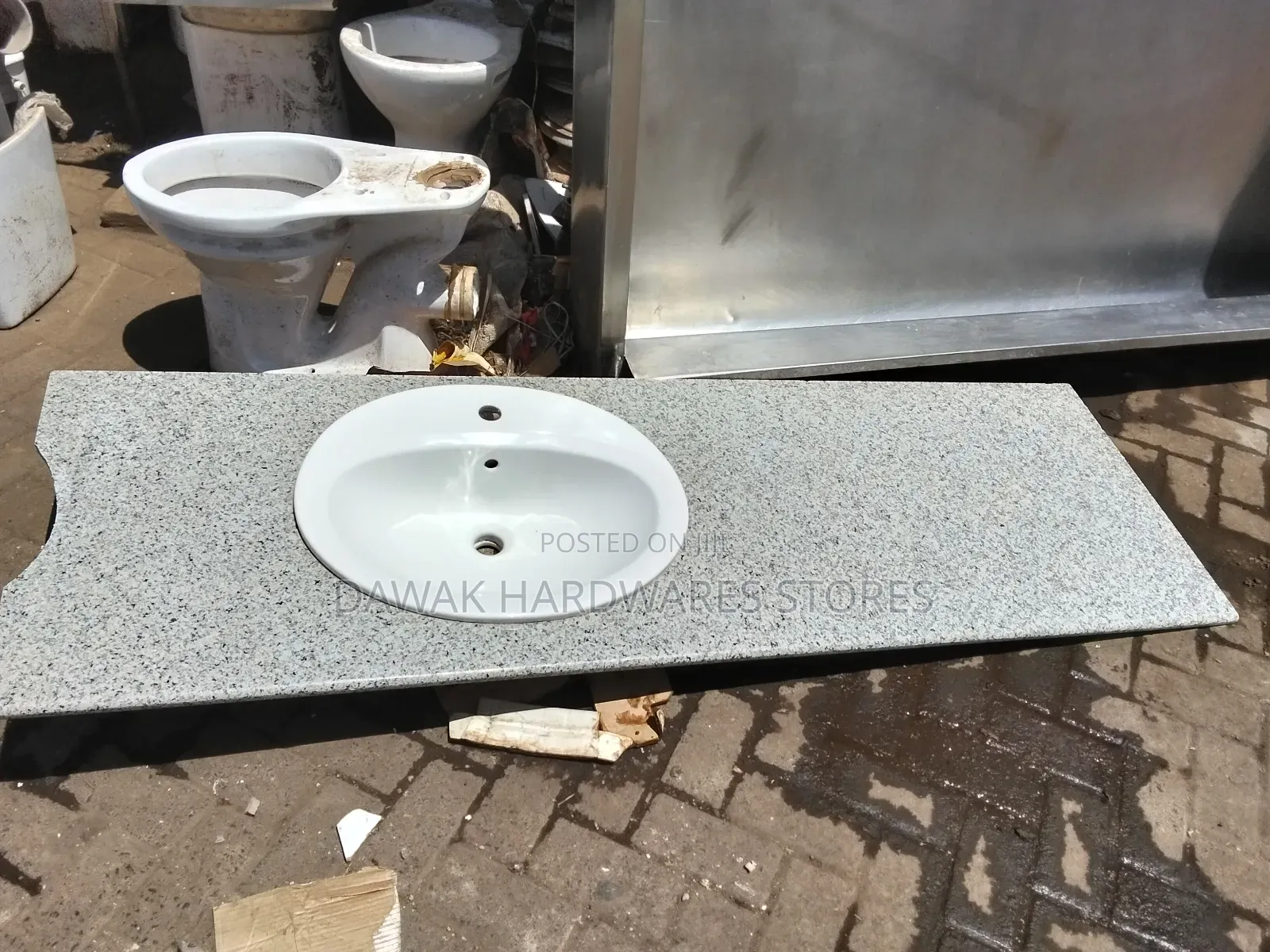 Single or Double Countertop Vanity With Stone Slab