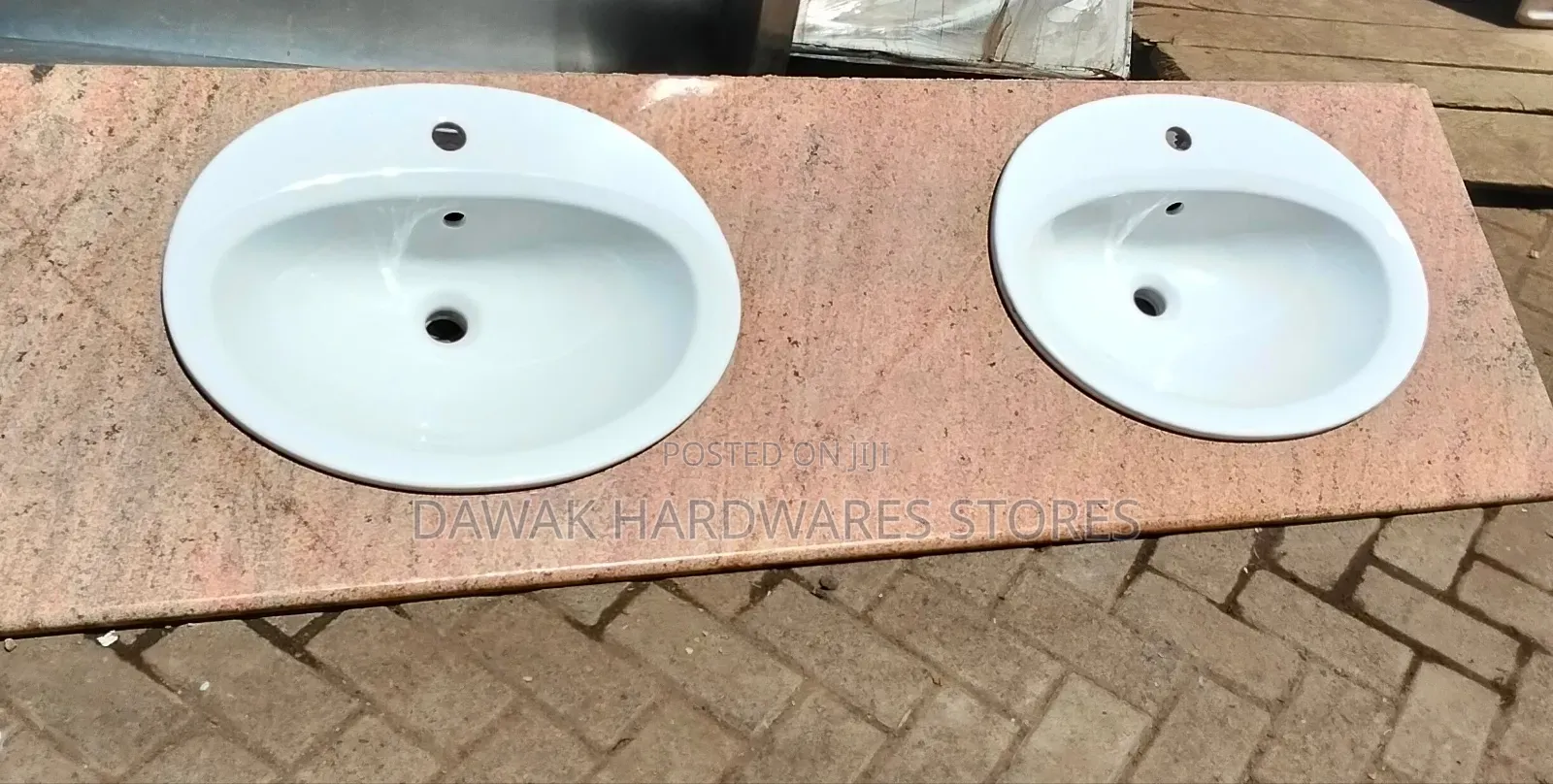 Single or Double Countertop Vanity With Stone Slab