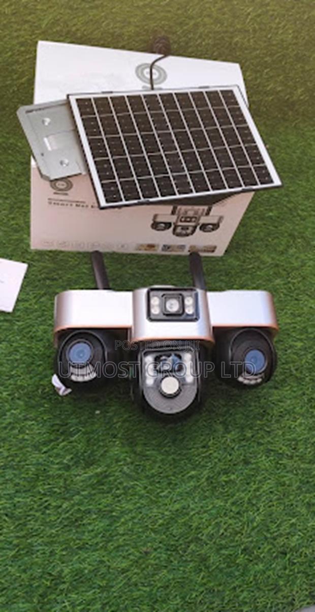 V380 Solar Powered Triple Lens CCTV - main view